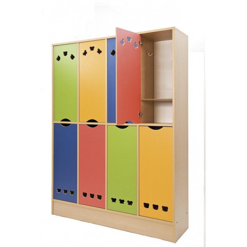 Spogliatoio Arcobaleno 8 posti con appendino. Spogliatoio Arcobaleno 8 posti con appendino.