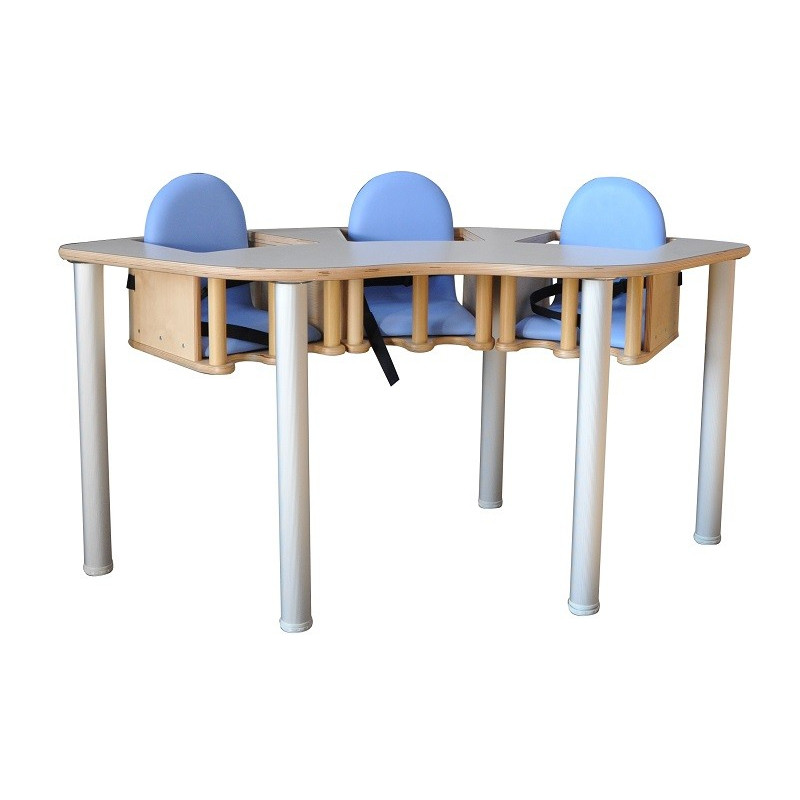 Tavolo Pappa integrato 3 posti.