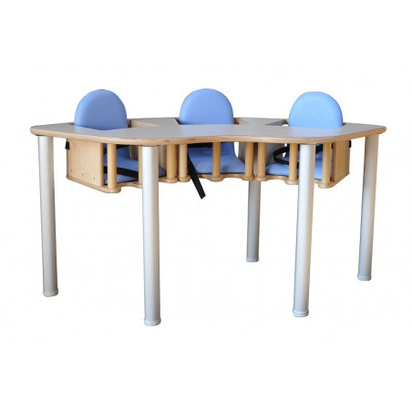 Tavolo Pappa integrato 3 posti.