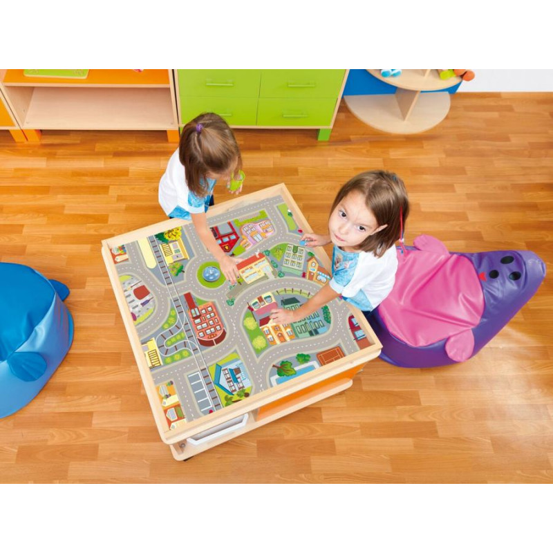 Tappeto City Road per Tavolo gioco multifunzione.