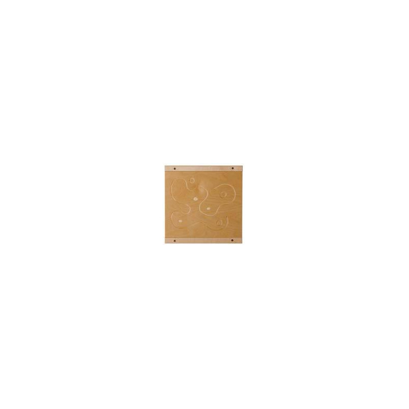Pannello sensoriale del tatto - legno fresato.