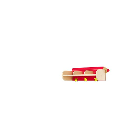 Mensola Matita 3 posti rosso.